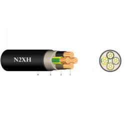 کابل قدرت بدون هالوژن N2XH ولتاژ نامی 0.6/1KV 